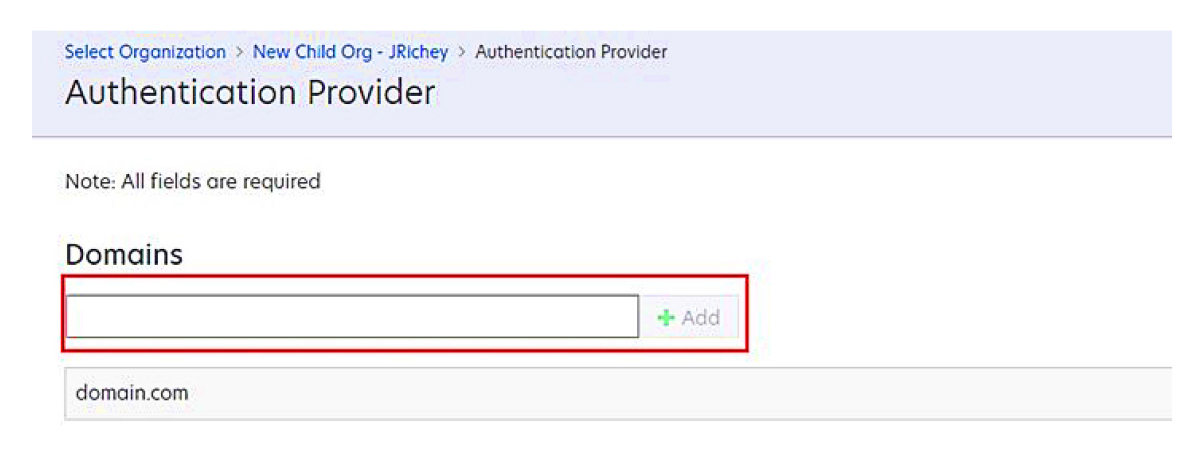 A screenshot showing the creation of domains.