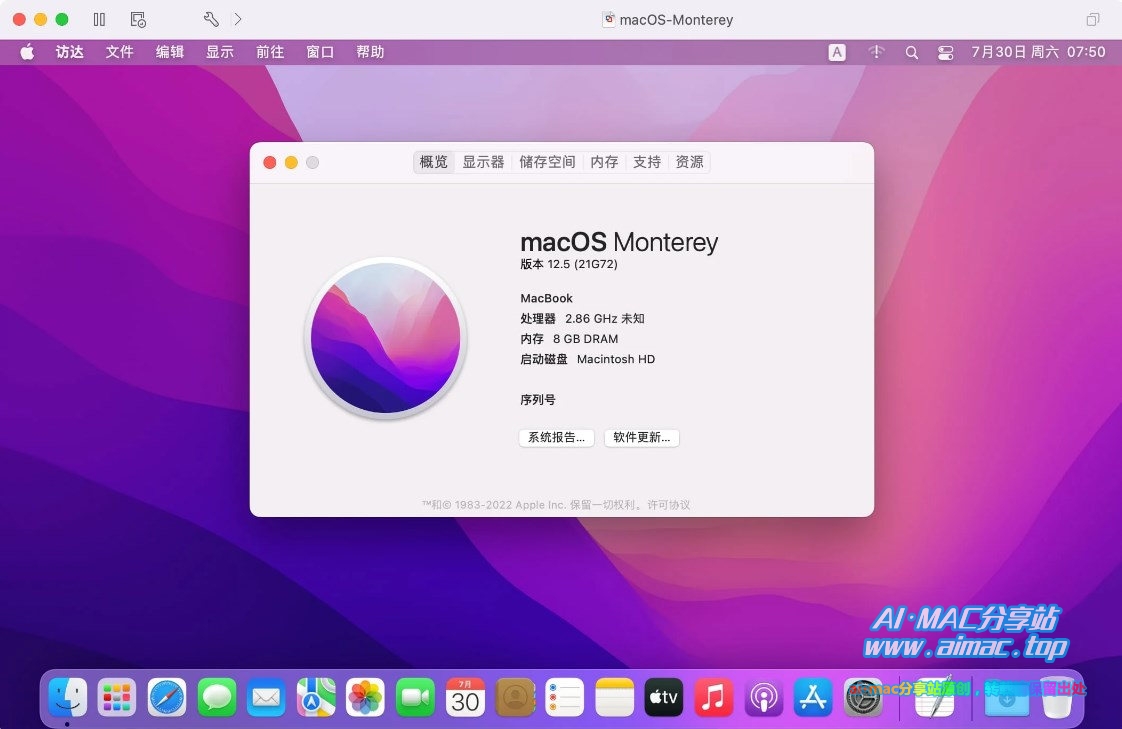 虚拟机运行MacOS截图 虚拟机运行MacOS截图