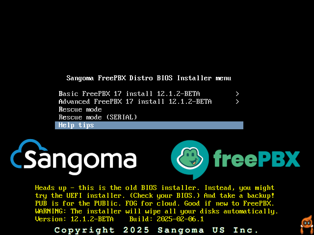 SNGFD12 BIOS Help tips