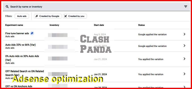 Adsense optimization