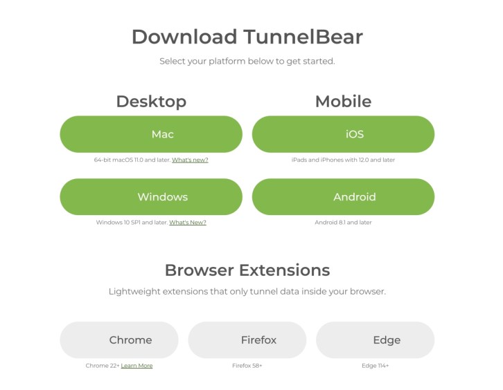 免費 VPN 服務 TunnelBear ，超過 40 個節點可使用，每月有 2GB 流量額度 07 2