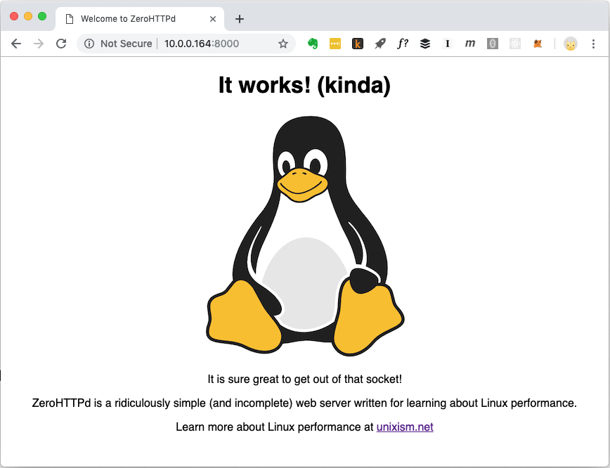 ZeroHTTPd 首页